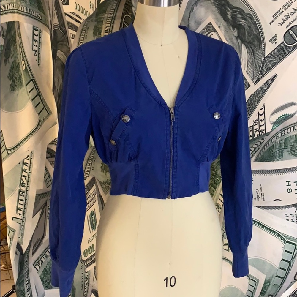 Royal blue Crop jacket